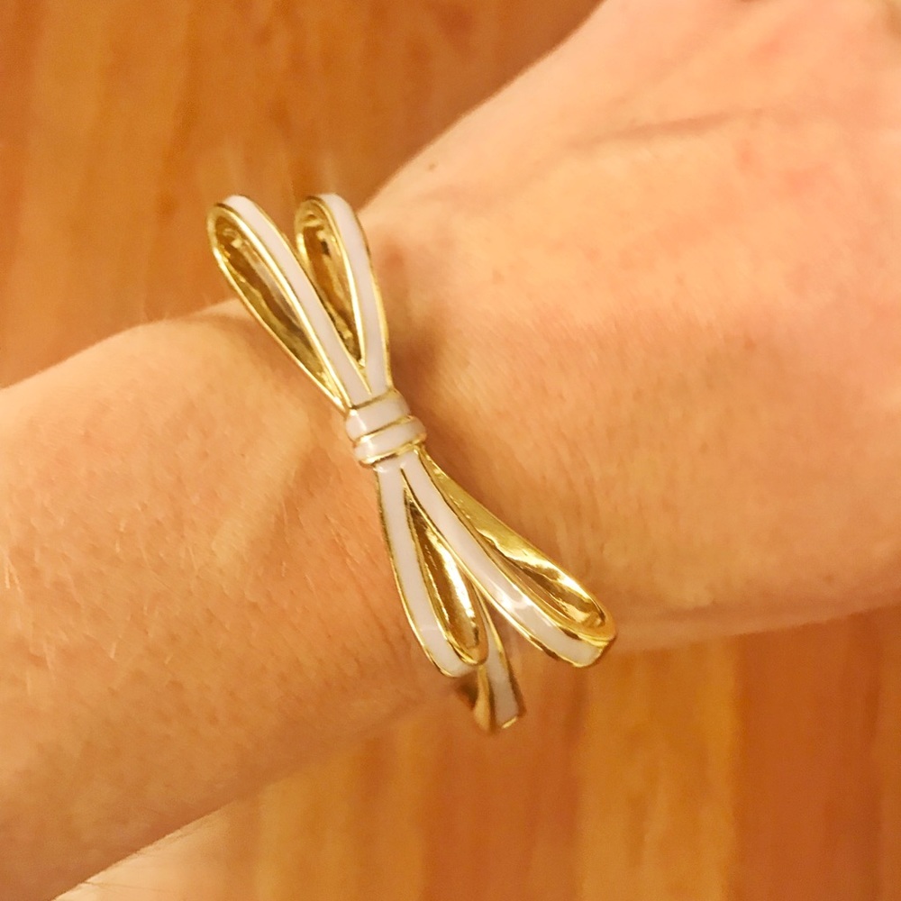 Gold and Lilac Kate Spade Bow Bracelet